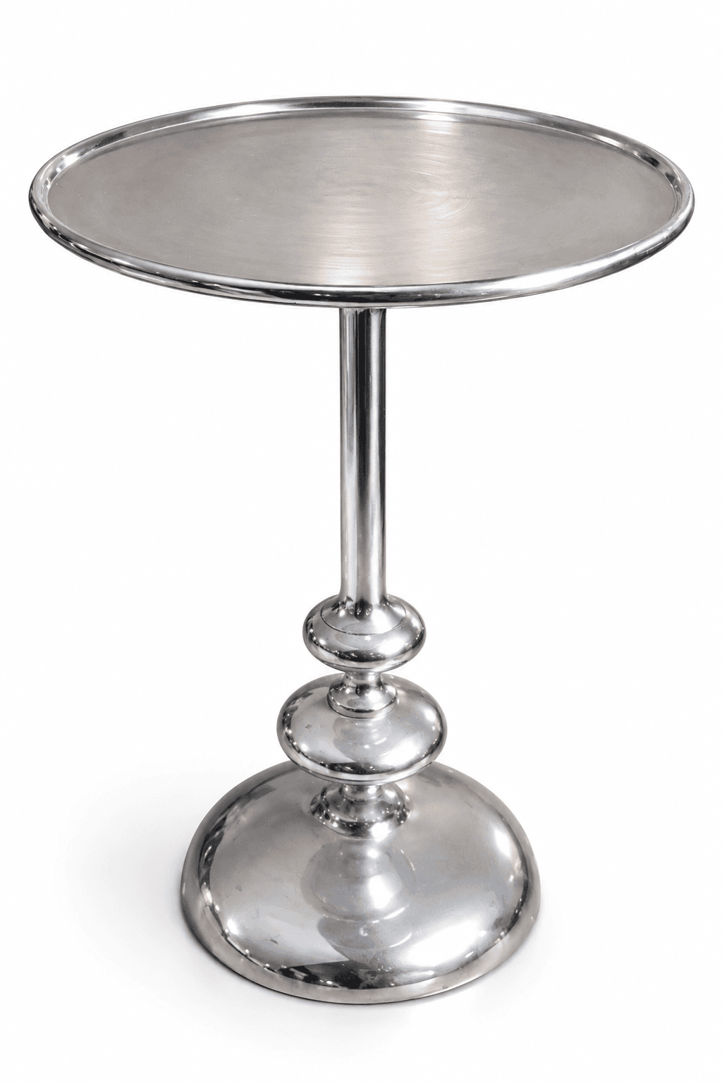 Silver Pedestal Side Table
