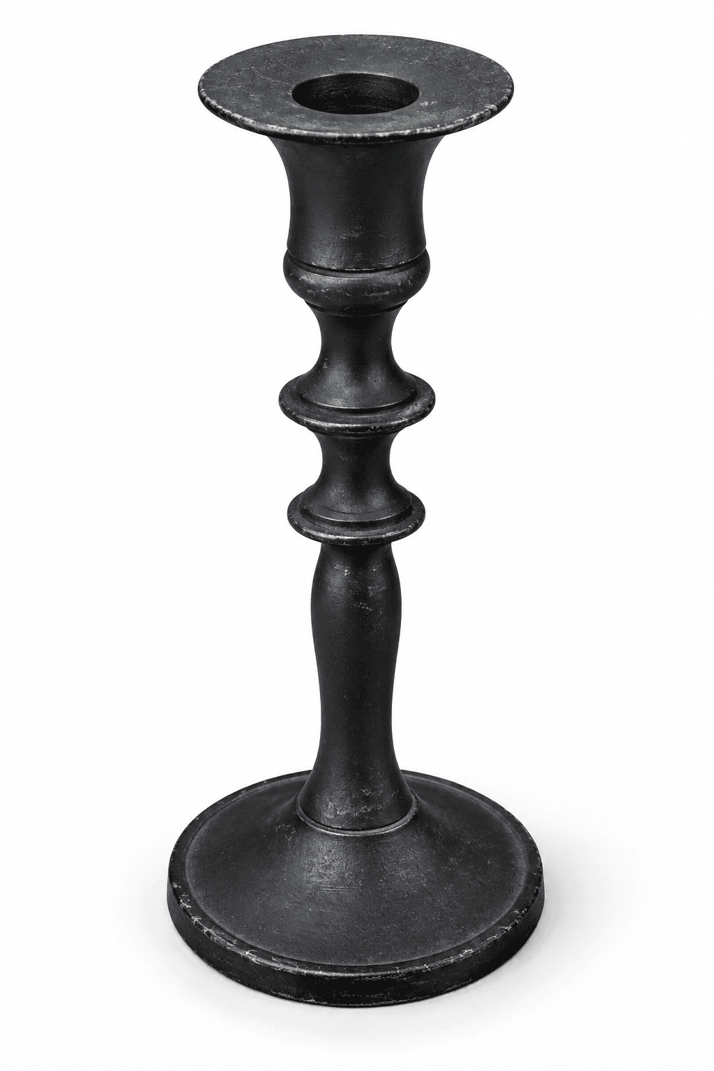 Black Turned Candlestick