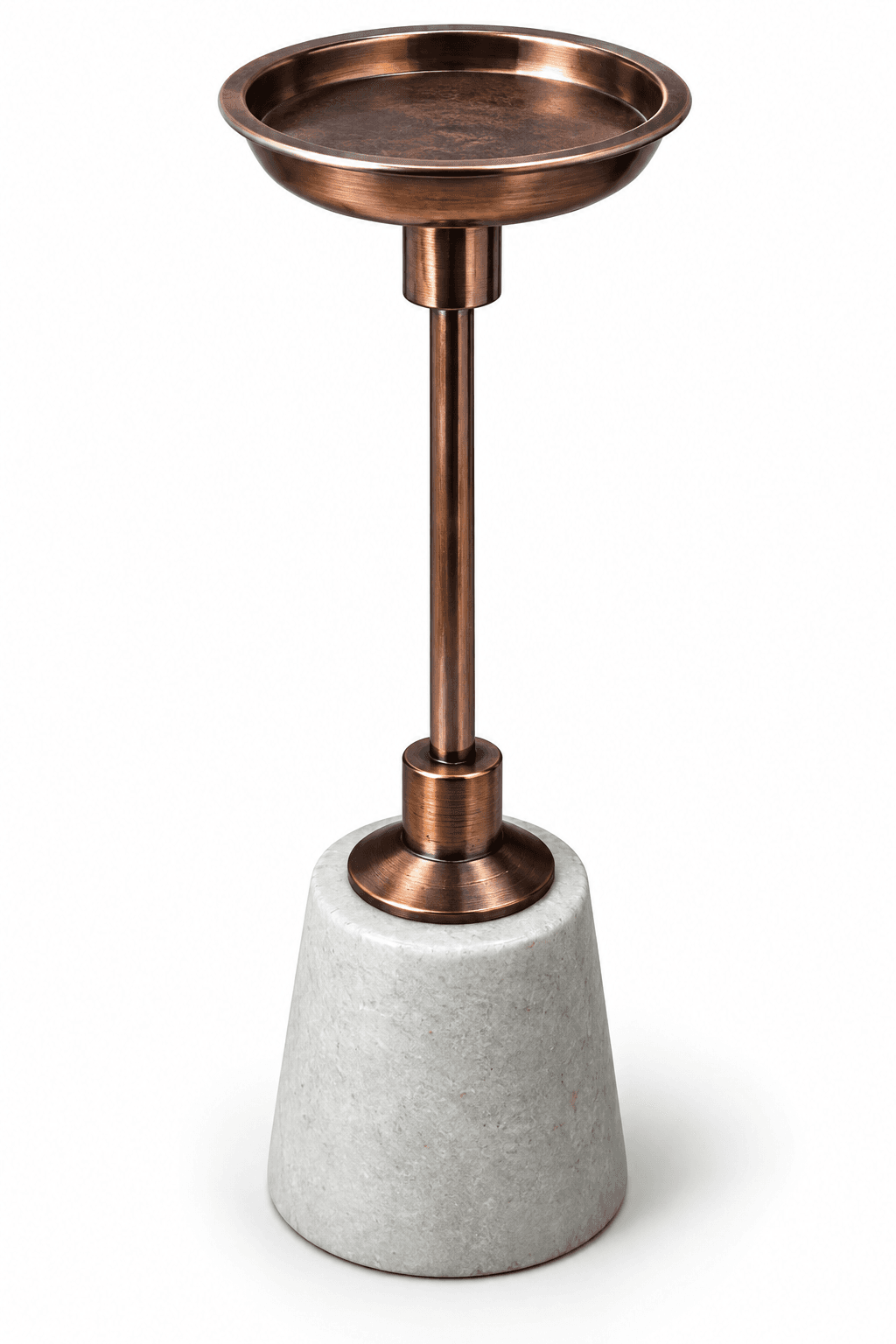 Copper Concrete Pedestal Candle Holder