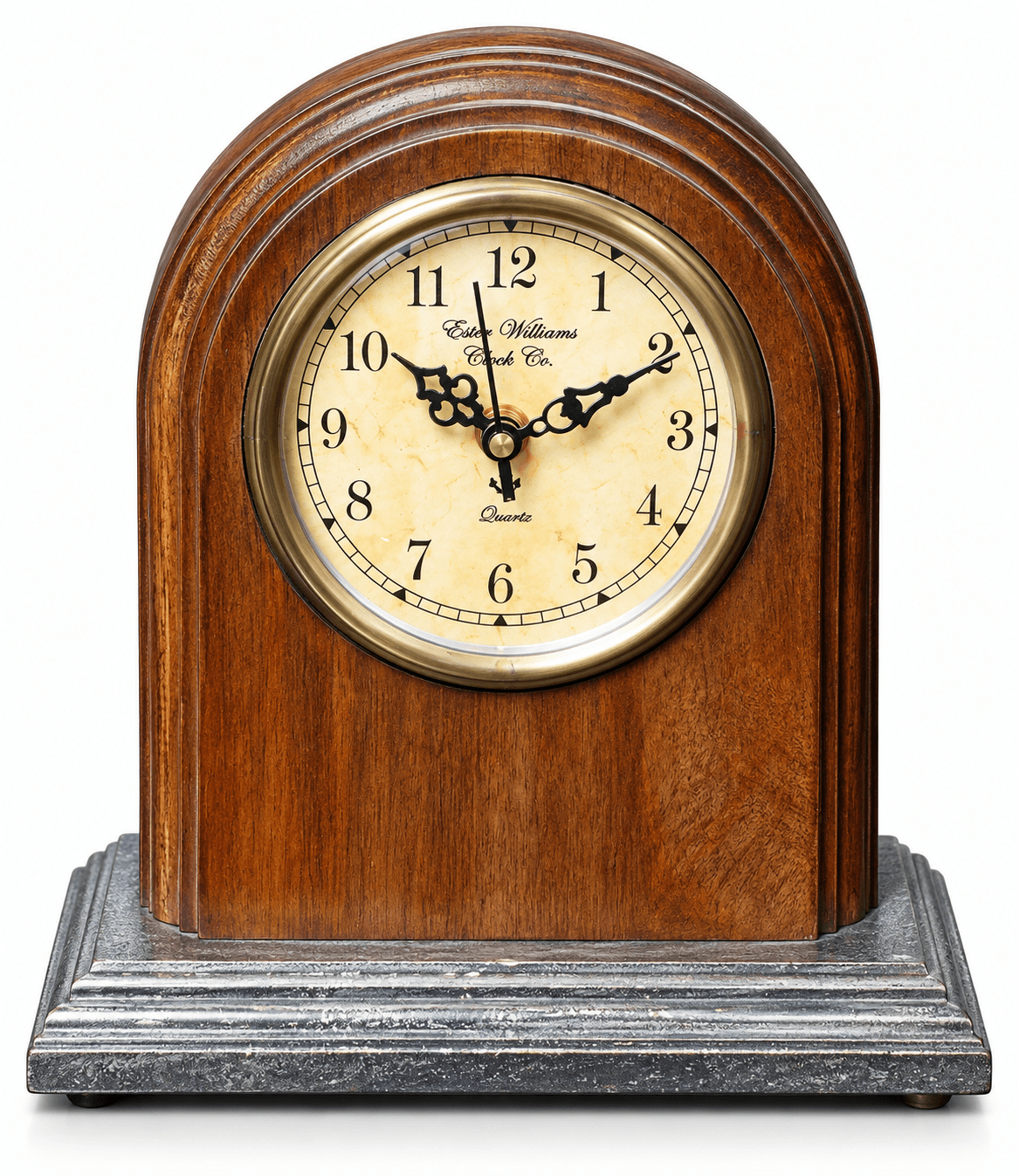 Wood Arched Mantel Clock