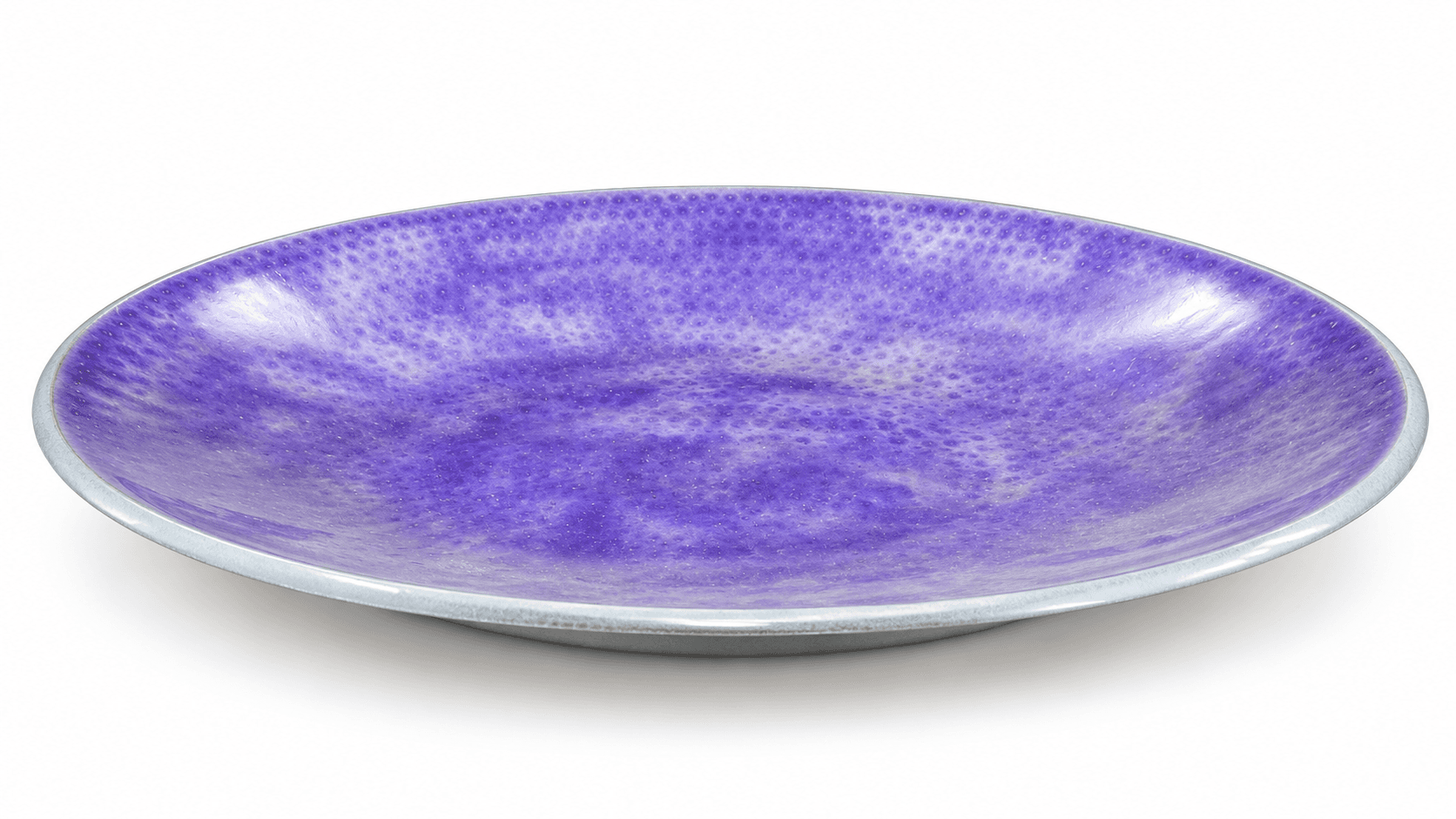 Lavender Hammered Oval Plate 1