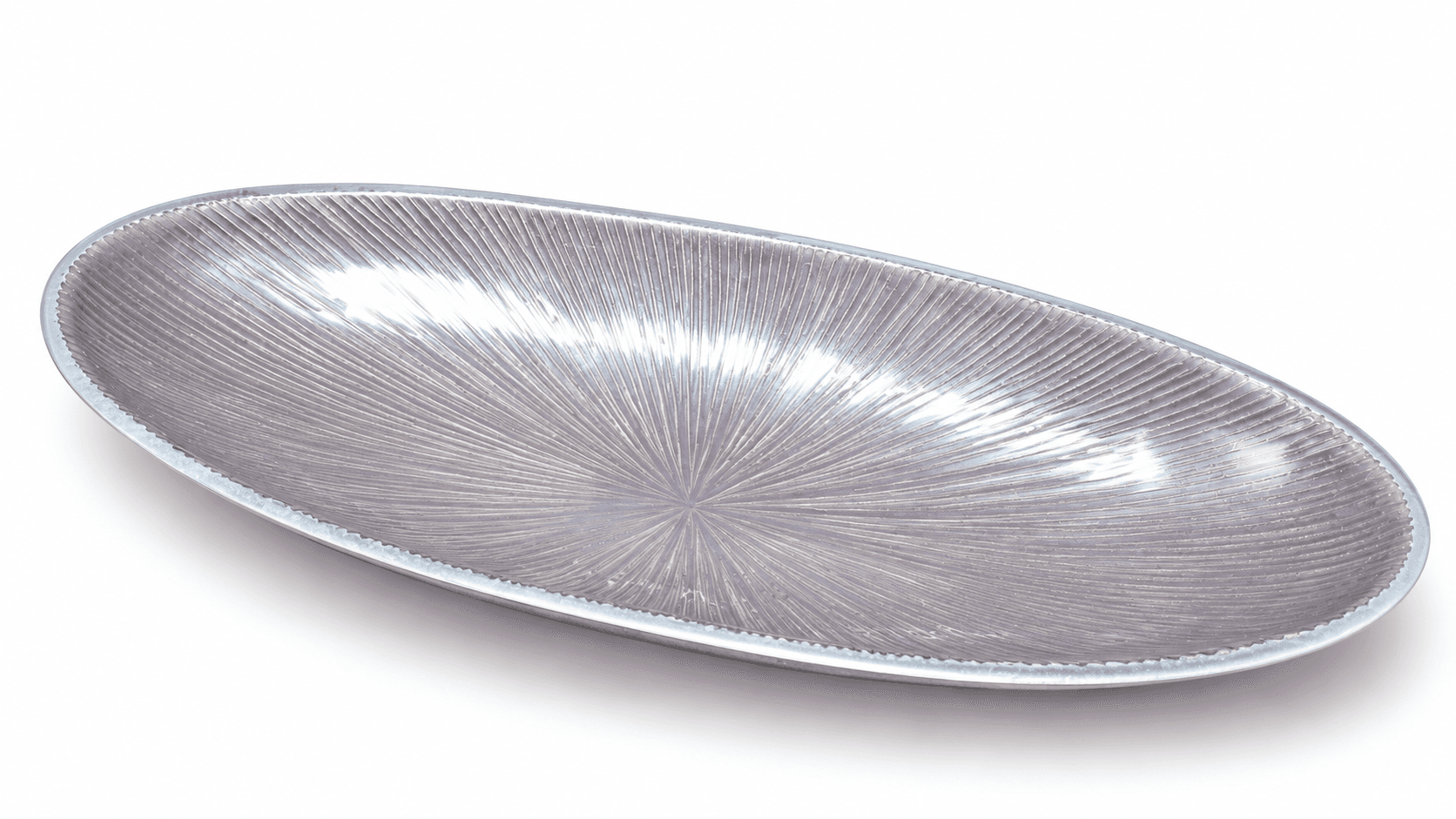 Lavender Hammered Oval Plate 2