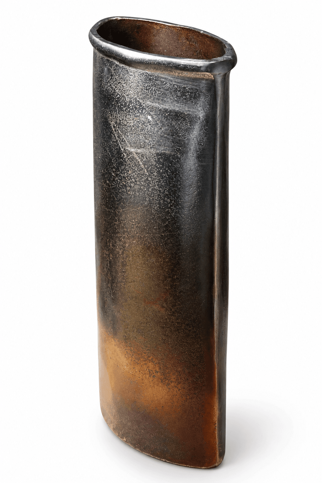Bronze Asymmetric Cylinder Vase 1