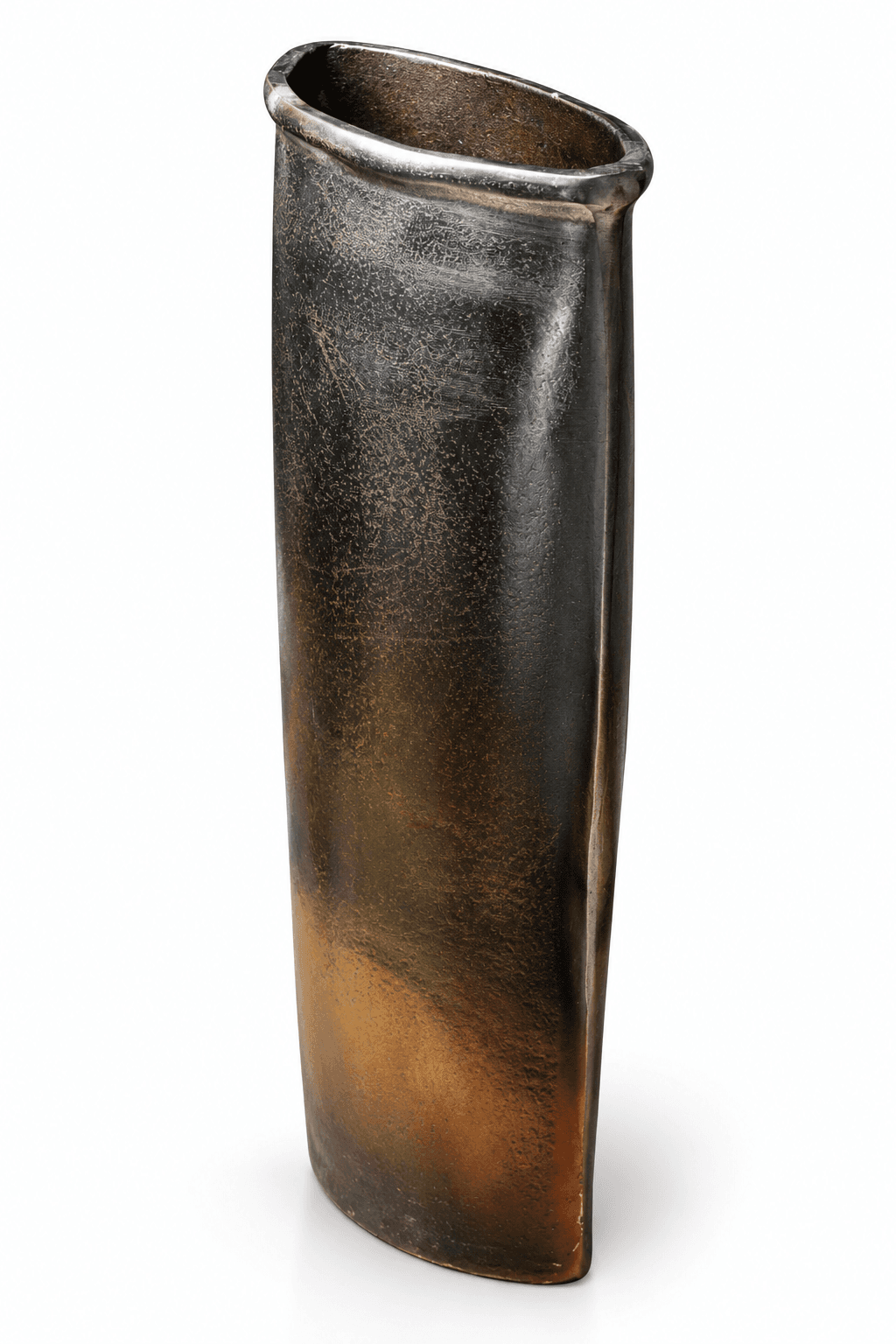Bronze Asymmetric Cylinder Vase 2
