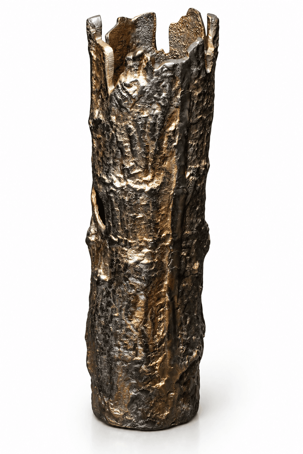 Bronze Tree Stump Vase