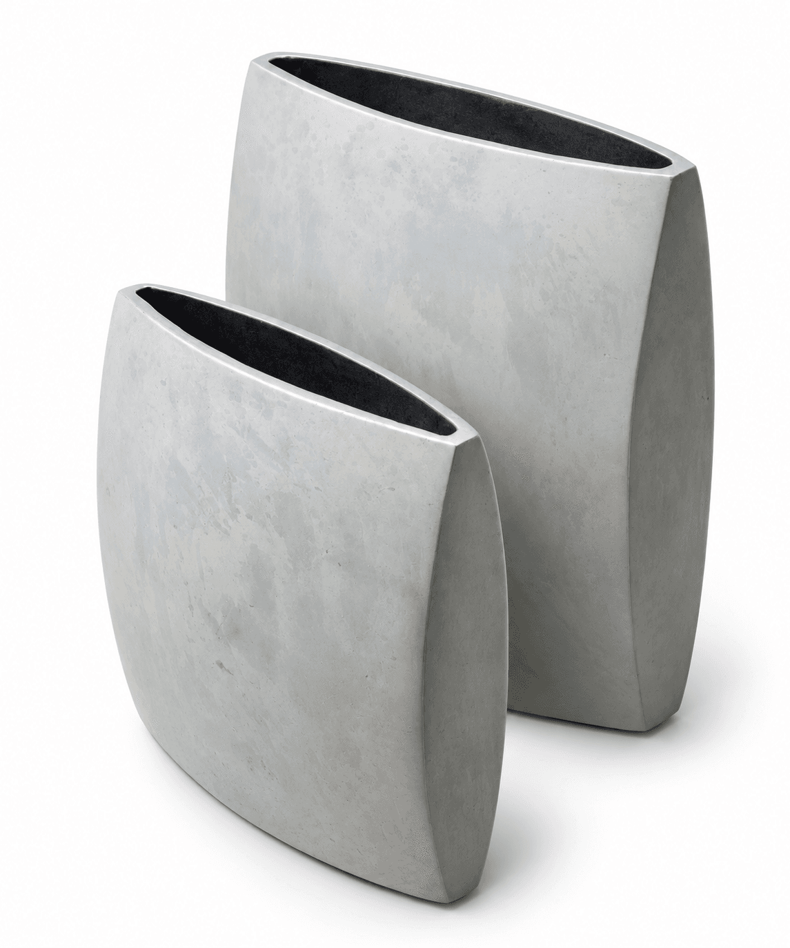 Concrete Angular Vases Pair