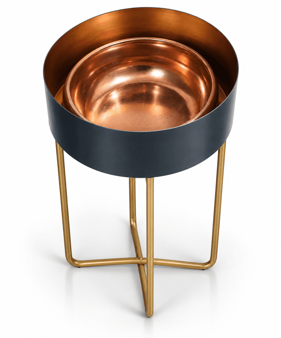 Copper Bowl Gold Stand