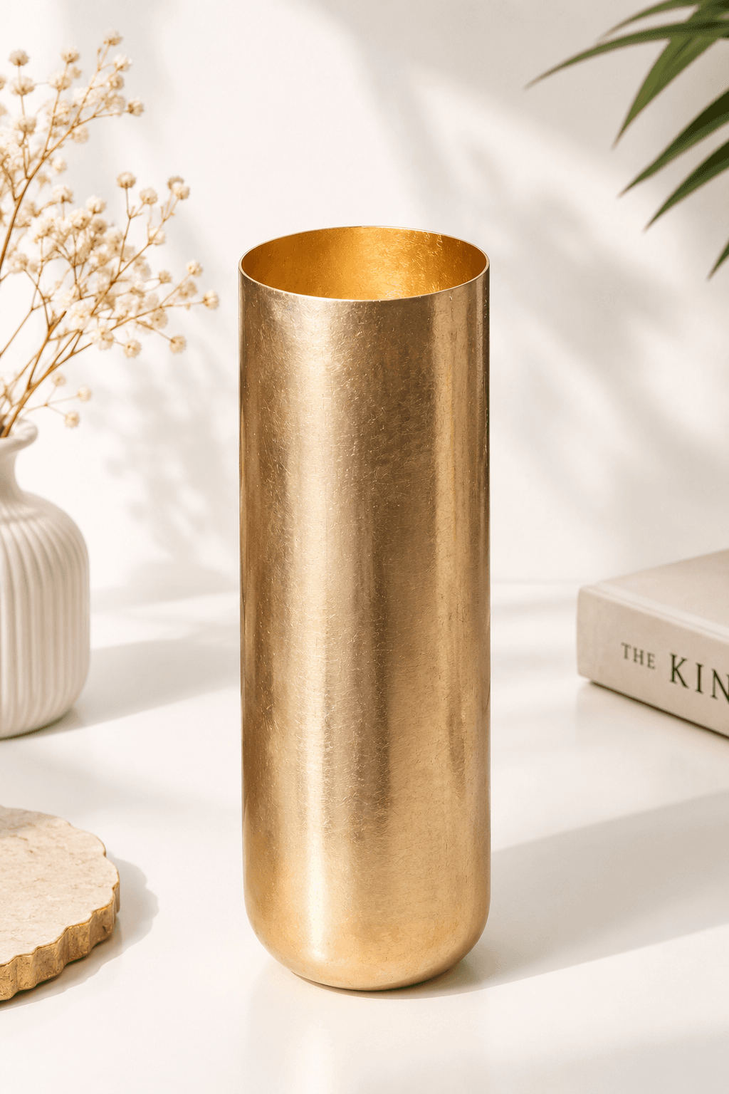 Gold Cylinder Vase