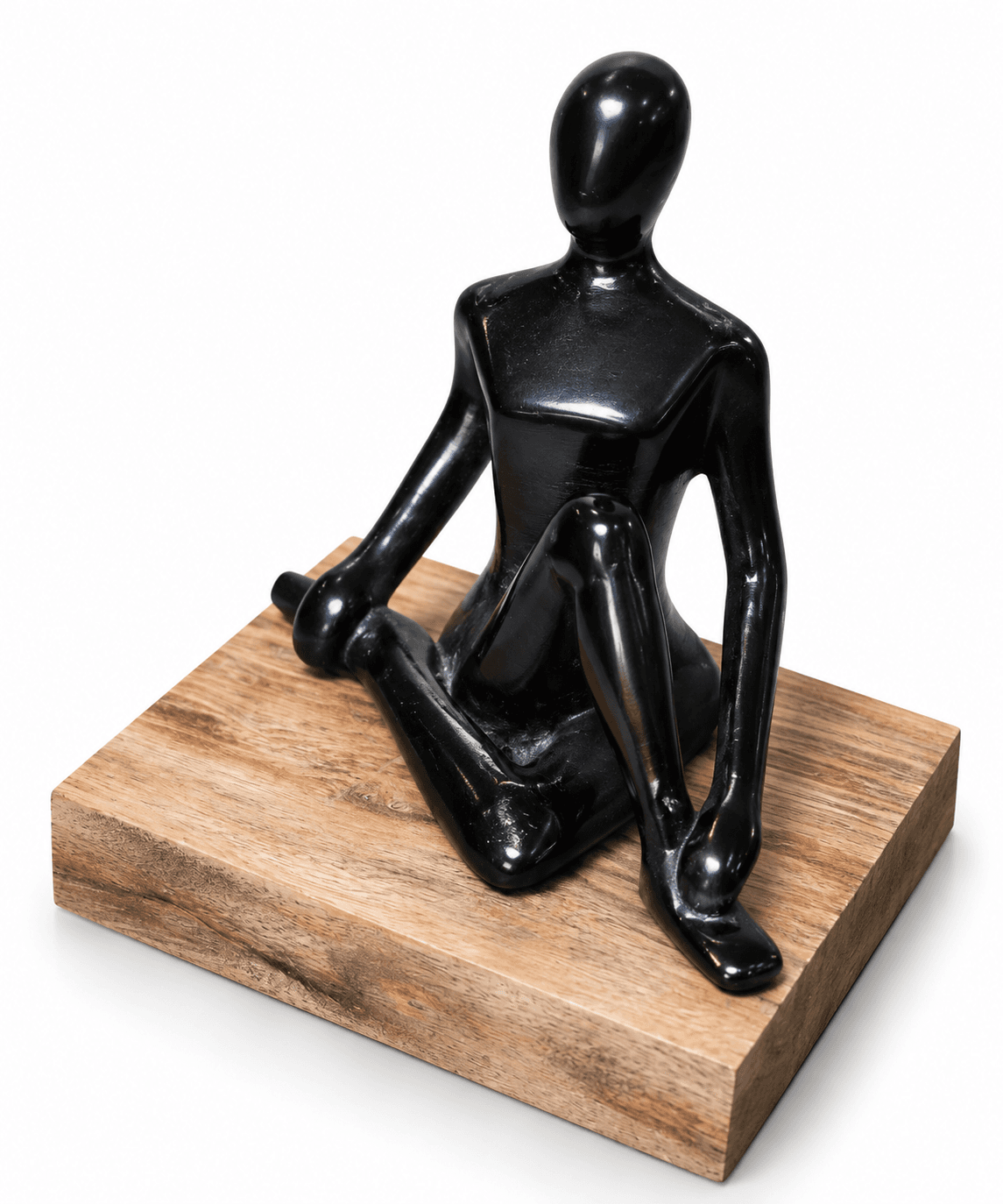Black Seated Figure Sculpture