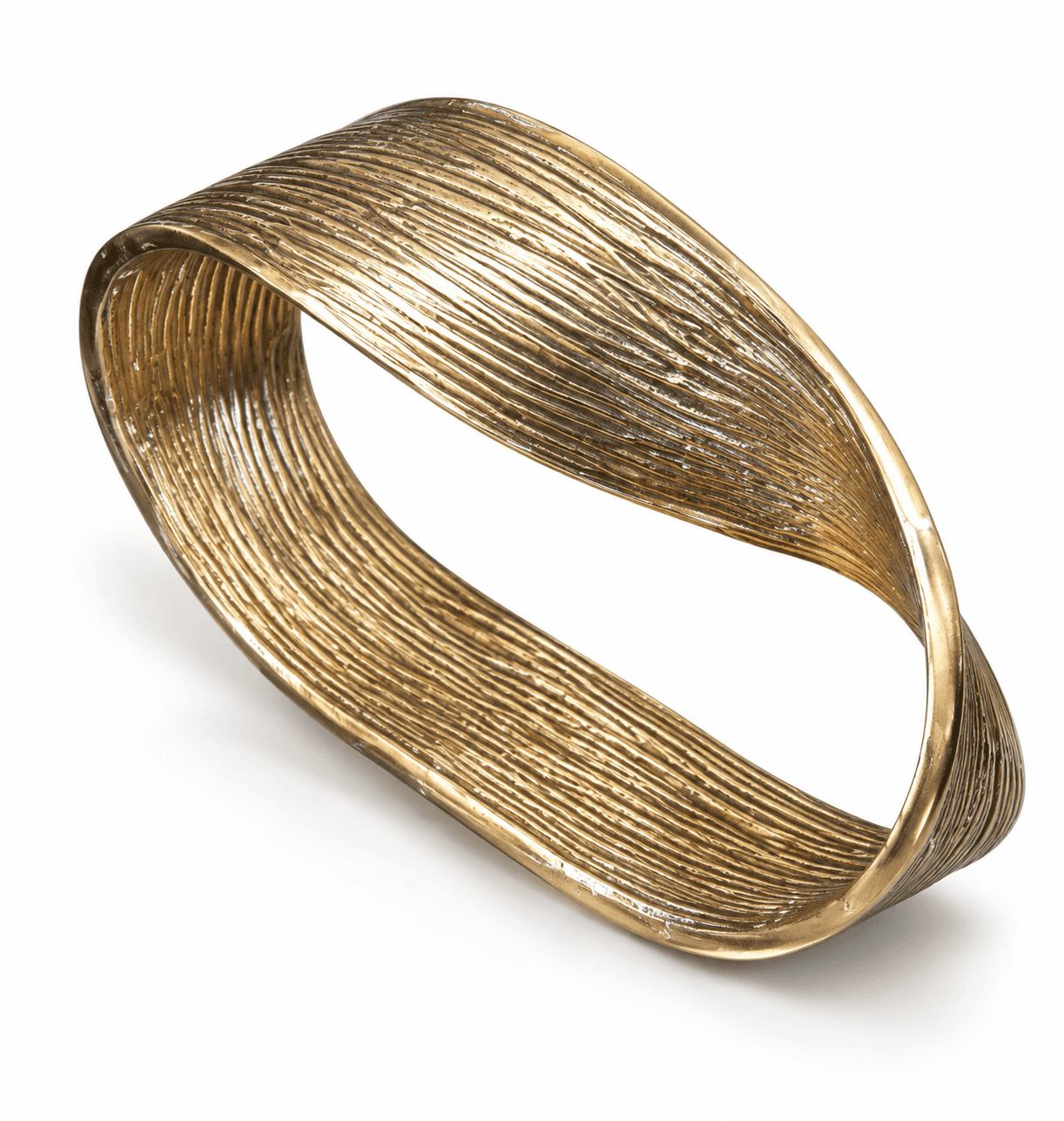 Gold Twisted Mobius Sculpture