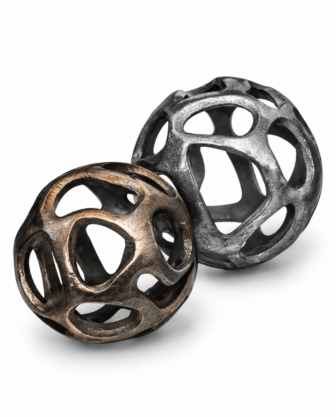 Woven Sphere Orbs Pair