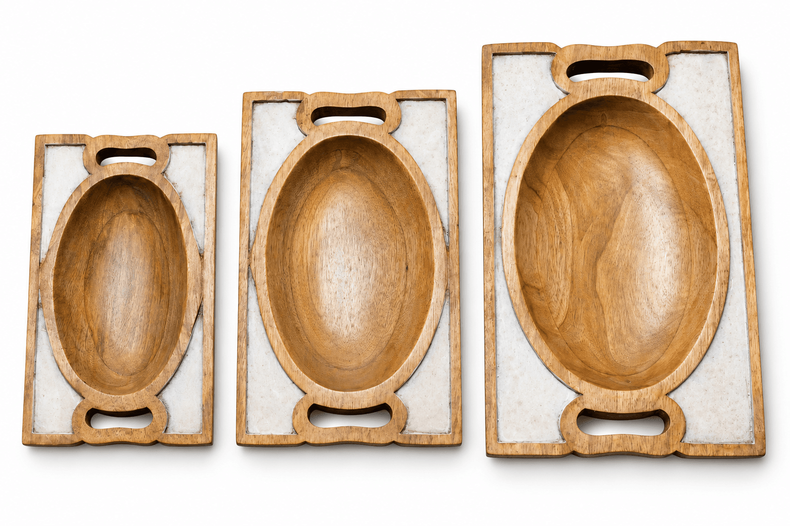 Wood Nesting Trays Set